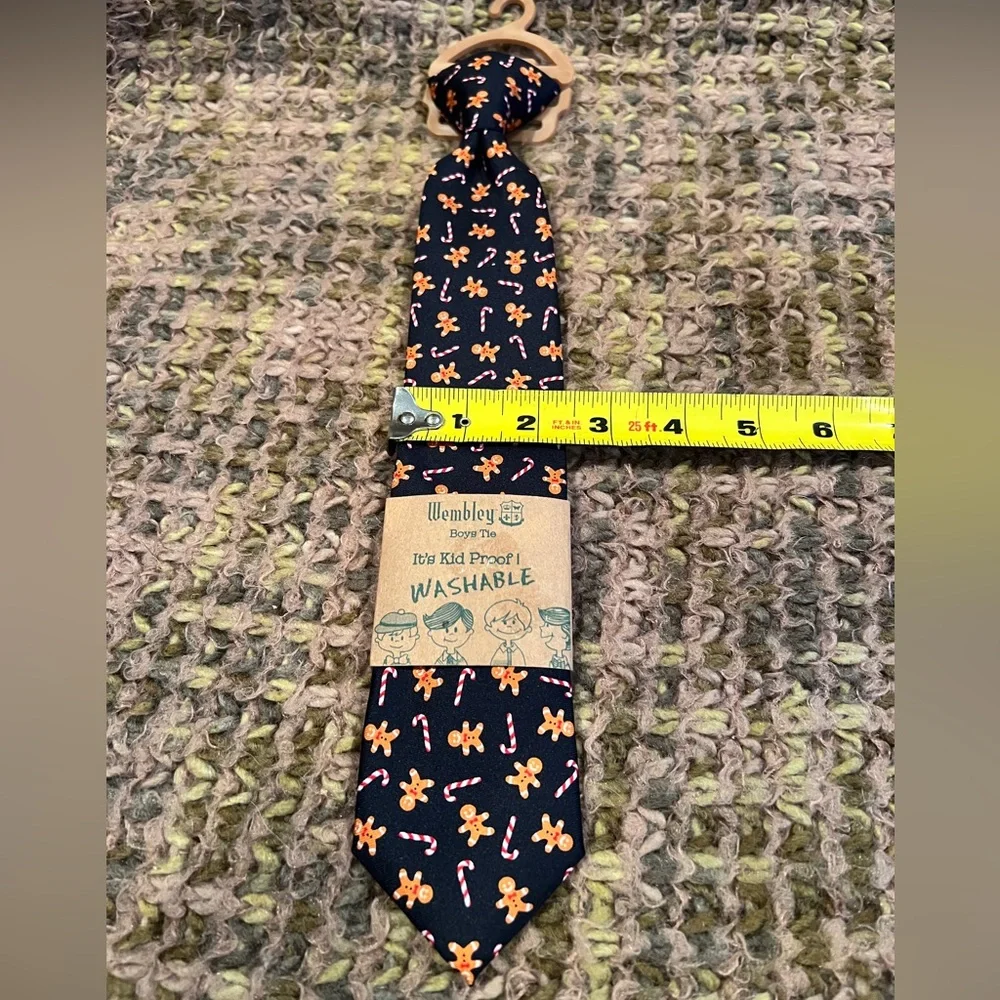 NWT, Wembley & Chaps Washable Christmas clip-on Necktie Neck Ties, Boys.